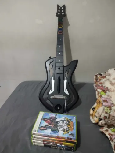 Jogos xbox 360 + Guitarra Originais
