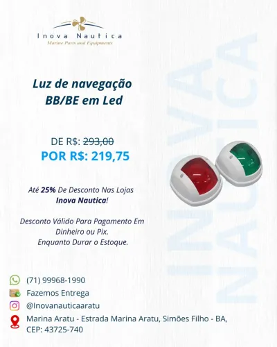 Luz de navegação BB/BE em Led