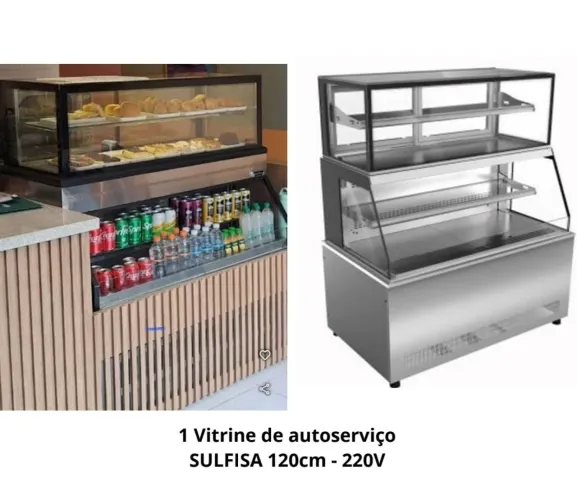 Vitrine Refrigerada Sulfisa Autosserviço Cafeterias, Shoppings. Oportunidade!