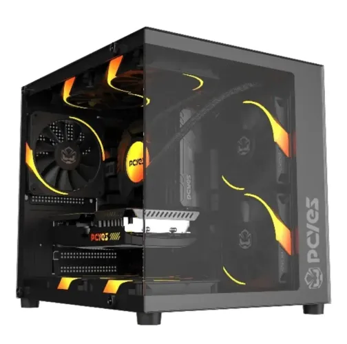 Gabinete PCYes Forcefield Aquário Preto - Novo Lacrado