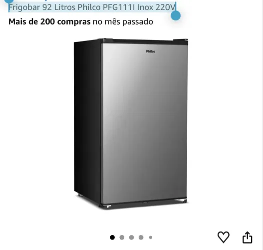 Frigobar 92 Litros Philco PFG111I Inox 220V