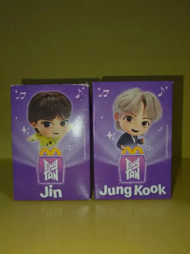 Bonecos TinyTan BTS Jungkook e Jin McDonalds Nostalgia