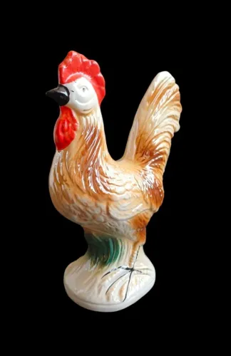 Galo Antigo Anos 70 Decoração de Cozinha em Cerâmica Artesanal