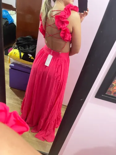 Vestido longo festa Pink - Tam. M