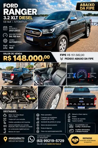 Ford Ranger XLT 3.2 20V 4X4 CD Diesel Aut. 2022
