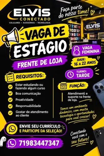 VAGA DE ESTÁGIO 