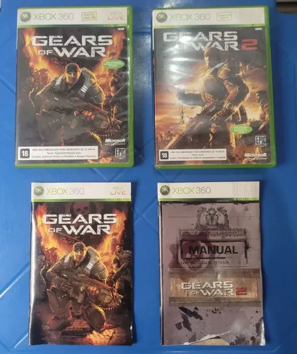 GUEARS OF WAR 1 / 2 ORIGINAIS COM MANUAIS