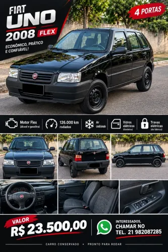 Fiat Uno Mille 1.0 Fire/ F.flex/ Economy 4P 2008