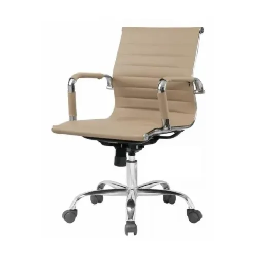 Cadeira Escritório Esteirinha Fendi Base Cromada Design Sofisticado 32890