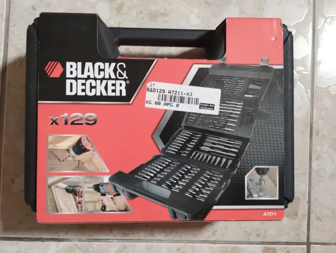 Jogo de Furar e Parafusar 129 Peças Black Decker