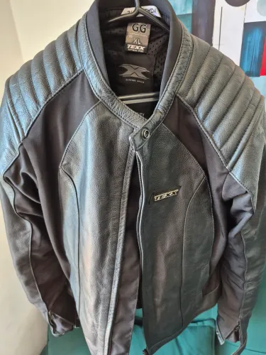 Jaqueta TEXX de Couro para Moto - Tam. GG/XL - Excelente Estado