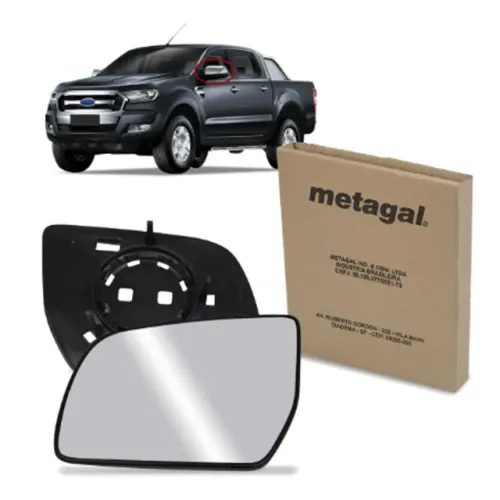 Lente Retrovisor Ford Ranger Original  2013 até 2016 - Lado Esquerdo (lado do motorista