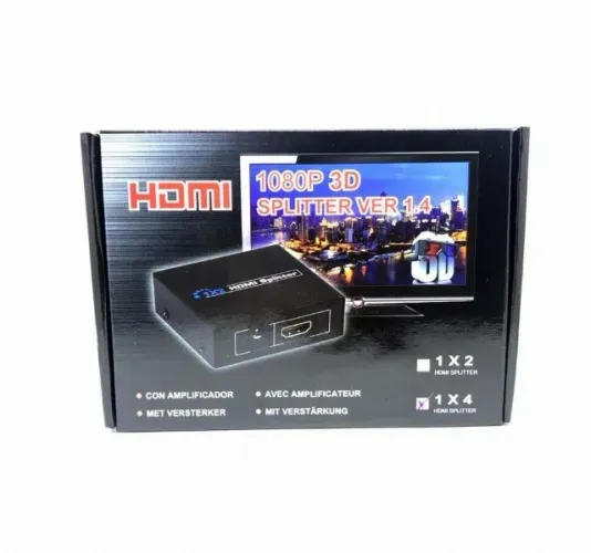 Splitter 1x2 Divisor Hdmi Hdcp 1 Entrada 2 Saídas Full Hd 3d