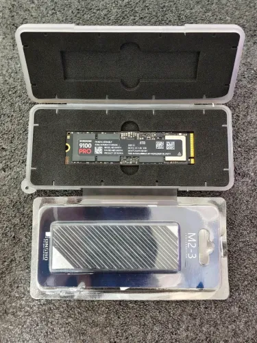 SSD M.2 NVMe 8TB Samsung 9100 PRO PCIe 5.0 (Até 14800MB/s) + Dissipador Novo Desktop e PC