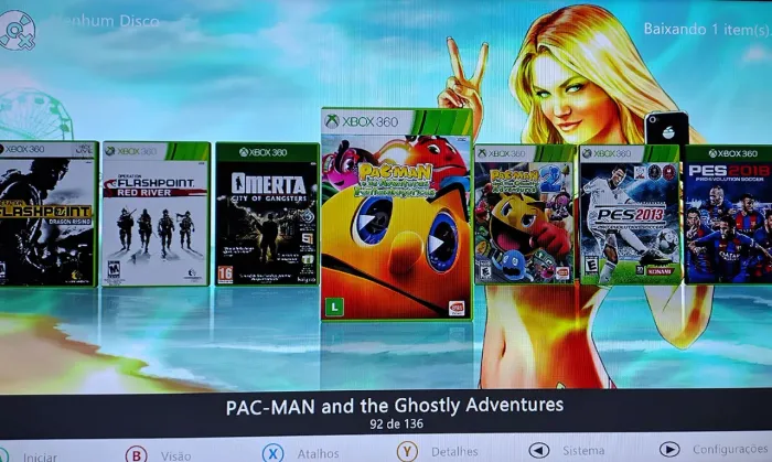 Xbox slim desbloqueado rgh HD 1 terá com 184 jogos 2 controle original 