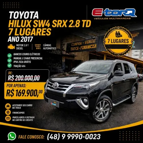 Toyota Hilux SW4 SRX 4X4 2.8 TDI 16V Dies. Aut. 2017