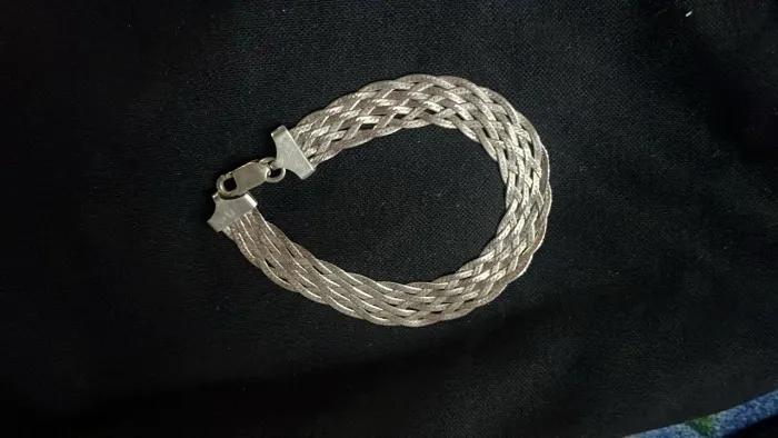 Pulseira oito fios prata 925