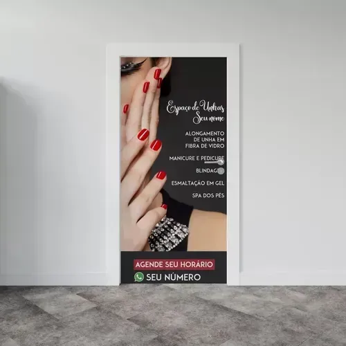 Adesivo personalizado para porta de vidro 