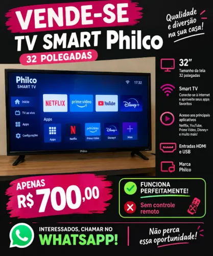 Smart tv philco 32 polegadas