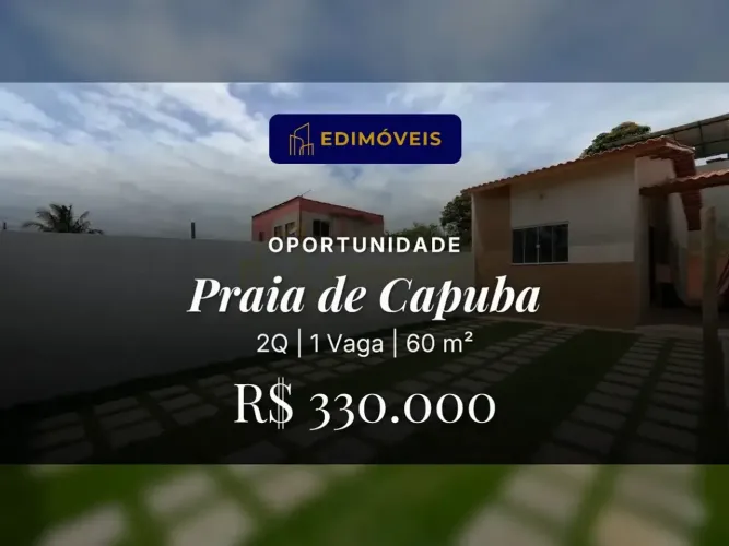 Praia de Capuba: Casa 2 quartos com garagem e quintal, seu novo lar