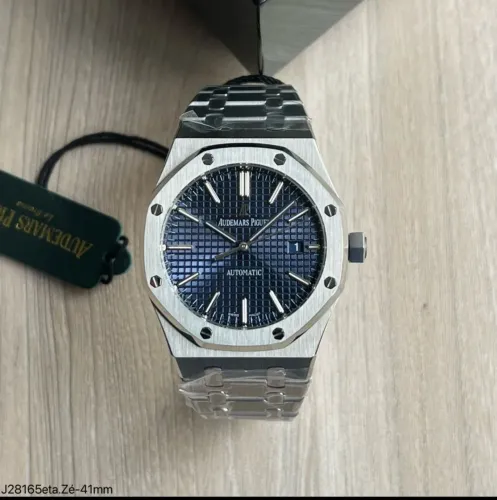 Relógio Audemars Piguet Royal Oak Silver BLUE ETA Suíço Exclusivo