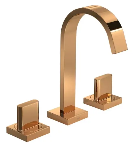 Misturador de Mesa Bica Alta para Lavatório Polo Red Gold da Deca (modelo 1877.GL33.RD