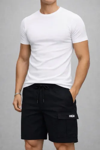 Kit Camisa Canelada e Bermuda Cargo 