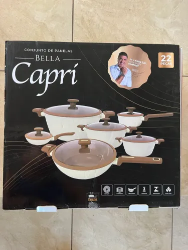 Conjunto de panelas de cerâmica antiaderente Bella Capri - 22 peças