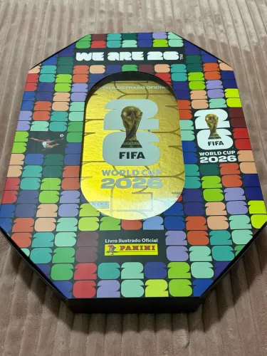 Álbum Copa do Mundo 2026 Box Estádio Numerado COMPLETO COM AS FIGURINHAS PARA COLAR!