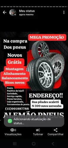 QUEIMA DE ESTOQUE PNEUS NOVOS PREÇO DE CUSTO.