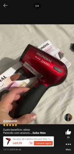Secador de cabelo
