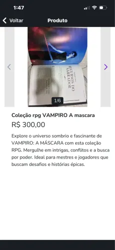 Coleção rpg vampiro a mascara