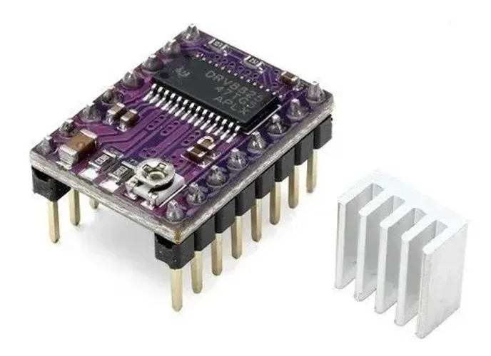 Driver Motor de Passo DRV8825 com Dissipador para Impressora 3D CNC Arduino RAMPS Nema 17