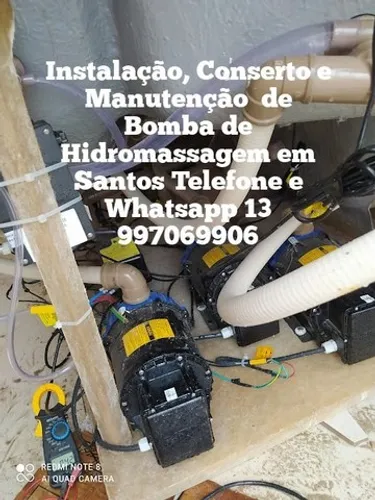 Conserto, Manutenção  de Bomba de Hidromassagem e Instalação de Aquecedores em Santos 