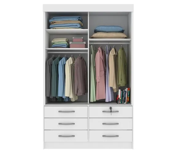 Quarto roupeiro solteiro com espelho 