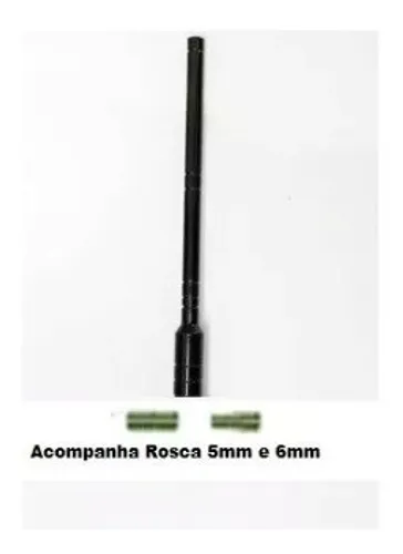 Antena Automotiva Alumínio 19 Cm Preta