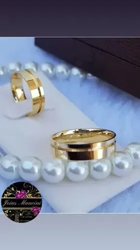 Aliança Reta Moeda Antiga 6mm 01 Friso 