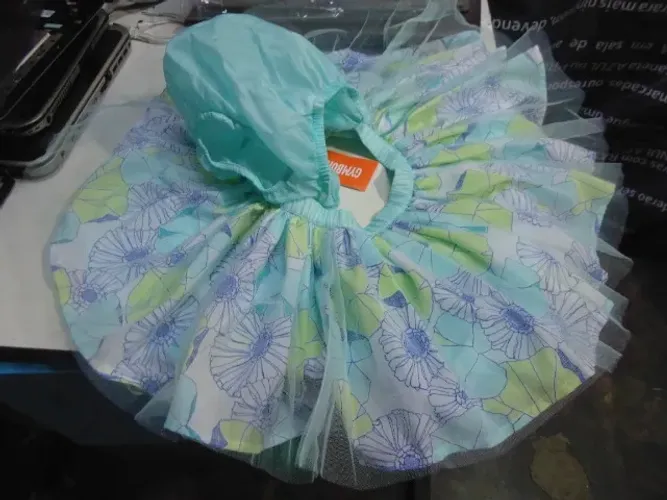 Saia Tutu Floral Para Menina C/ Calcinha Gymboree