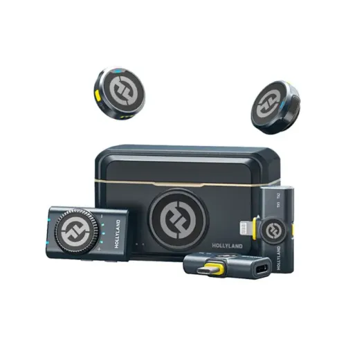 Microfone Hollyland Lark M2 Duo Combo Duplo P/ 2 Pessoas Cor Preto