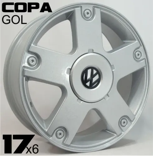 Roda aro 17 Volkswagen Gol copa prata jogo