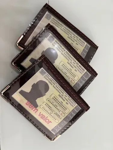 Carteira - porta cartão e cnh - nova - 3unidades por 30,00