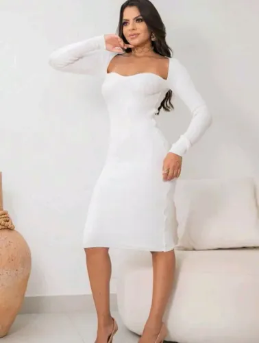 Vestido tricot modal