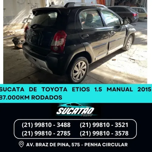 SUCATA DE TOYOTA ETIOS CROSS 1.5 MANUAL 2015 com 87.000 KM RODADOS 