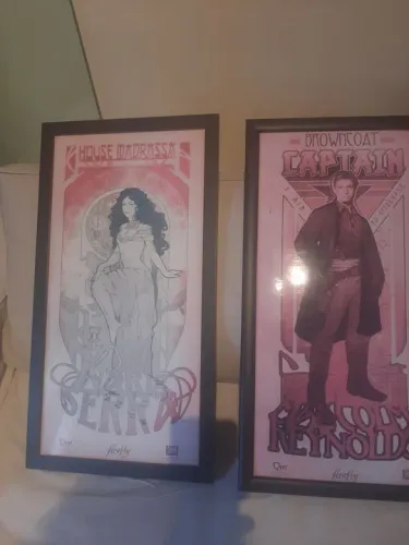 2 quadros com gravura.
