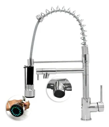 Torneira Gourmet Cozinha Monocomando Tutto Tg-100 Cromado Acabamento Brilhante Cor Cinza