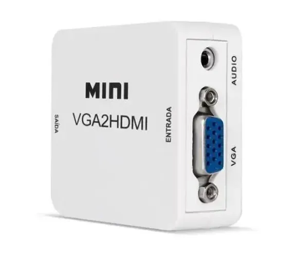 Adaptador Vga Para Hdmi Com Audio P2 Projetor Monitor Tv Pc
