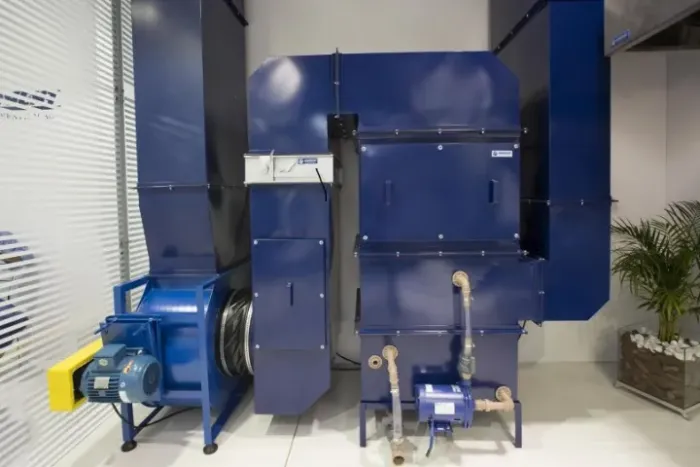 Sistema de exaustão mecânica, lavador de gases.