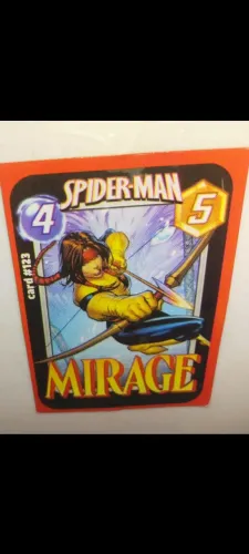 Carta de Coleção Spider-Man Mirage kit pra jogar e colecionar 