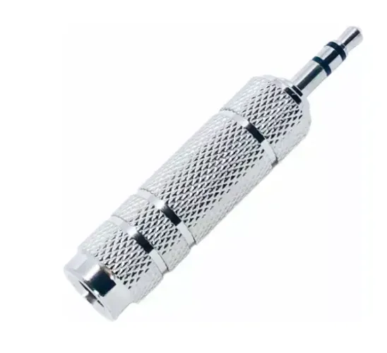 Plug Adaptador P10 Femea X P2 Macho Stereo Metal Blindado