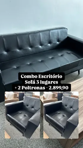 Kit Sofá PARA ESCRITÓRIO 3/1 lugares - LOJA IKONMIXOFFICE 